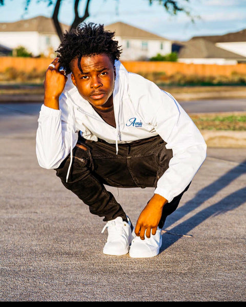 ICE WATER BLUE STAMPED ALL MONEY IS LEGAL WINDBREAKER