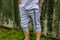 3/4 LENGTH GRAY AMIL PANTS (BACK ZIP POCKET)