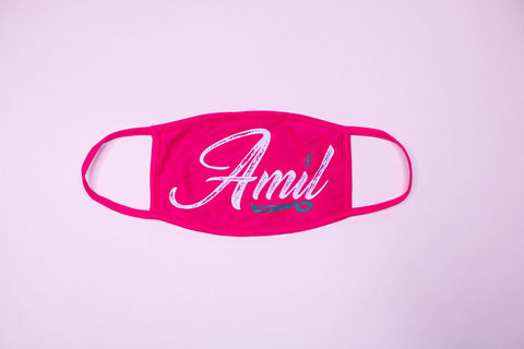PINK/WHITE/GRAY ALL MONEY IS LEGAL (A.M.I.L.) PROTECTIVE MASK