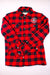 RED/BLACK ALL MONEY IS LEGAL INSULATED PLAID TOP