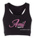 JET BLACK/PINK LADY AMIL SPORTS BRA