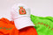 Organic Orange White Dad Cap