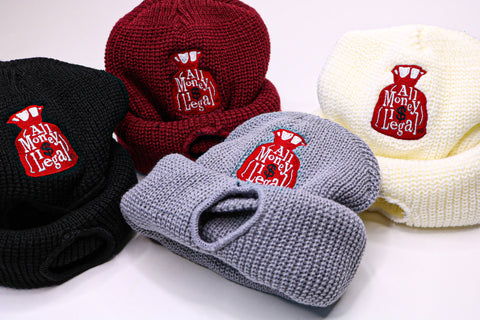 Crimson Gray Ski Mask