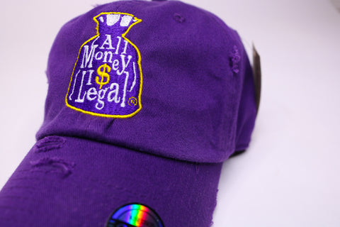 Purple and Gold Money Bag Dad Cap