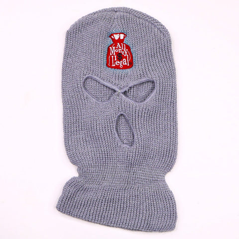 Crimson Gray Ski Mask