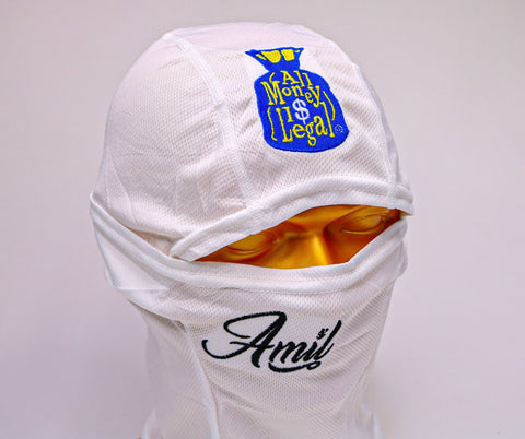 Golden Blue White Face Mask