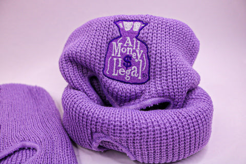Lavender Money Bag Ski Mask