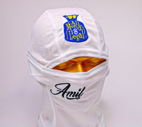 Golden Blue White Face Mask