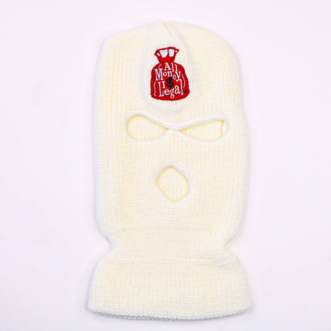 Crimson Pure White Ski Mask